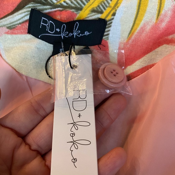 NWT Rd+koko tropical print blazer size S - Picture 6 of 7